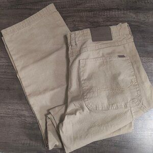 Smith's Workwear Stretch Canvas Work Pants 34x32 Khaki Tan